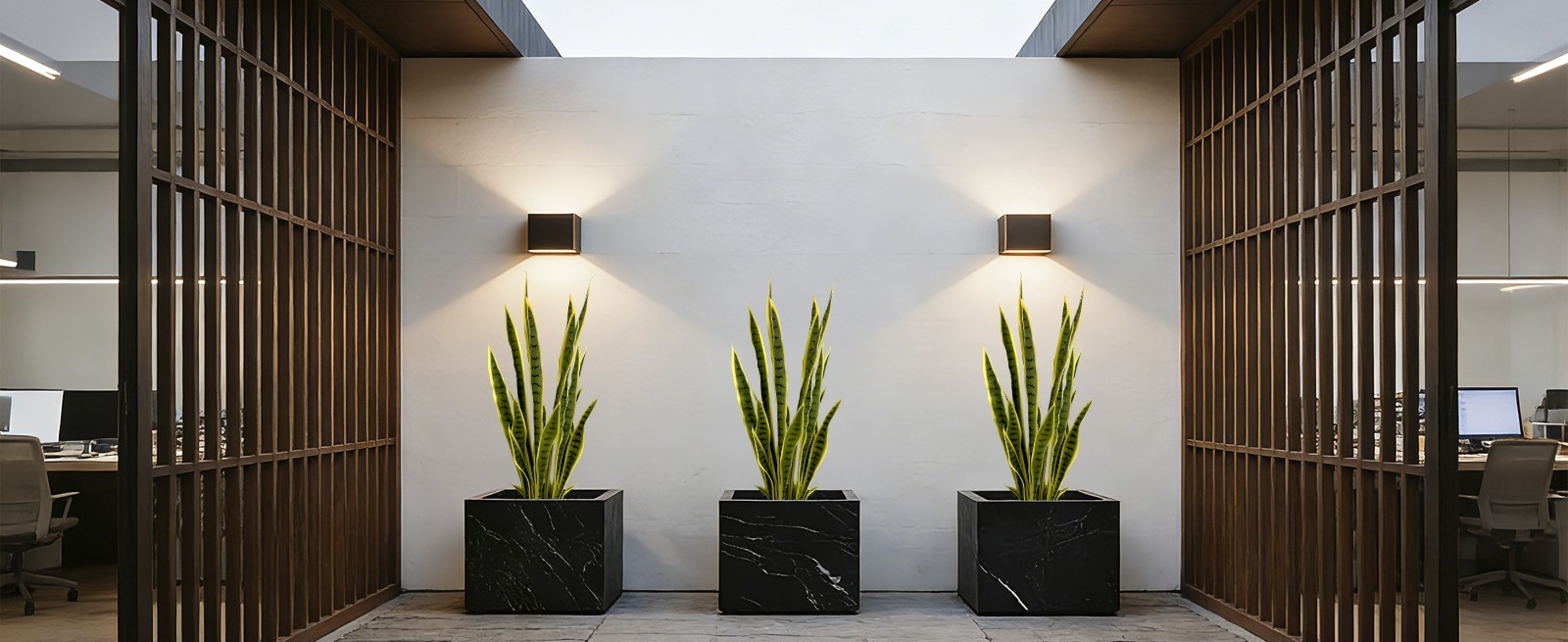 2 Pack 90cm Golden Edge Artificial Snake Plant Variegated Sansevieria for House