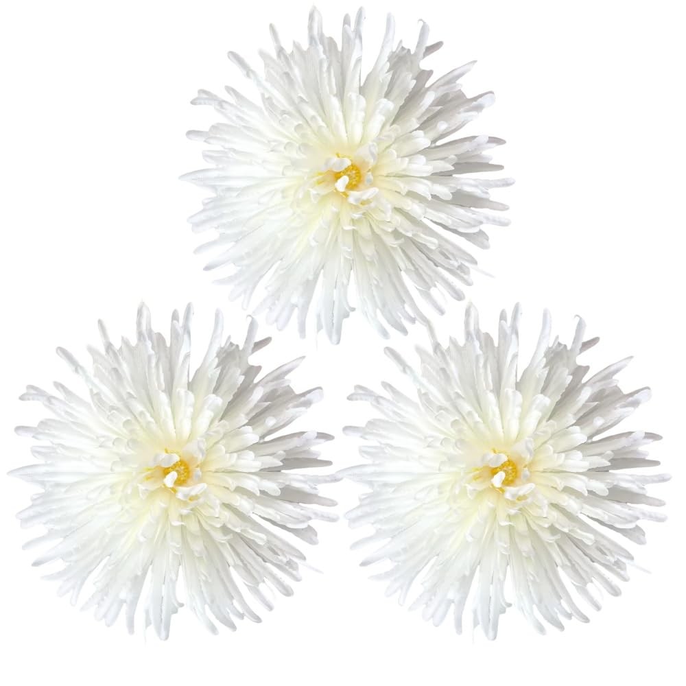 7 Inch Large Chrysanthemum Flowers Artificial Heads,Silk Flowers for Crafts,F…