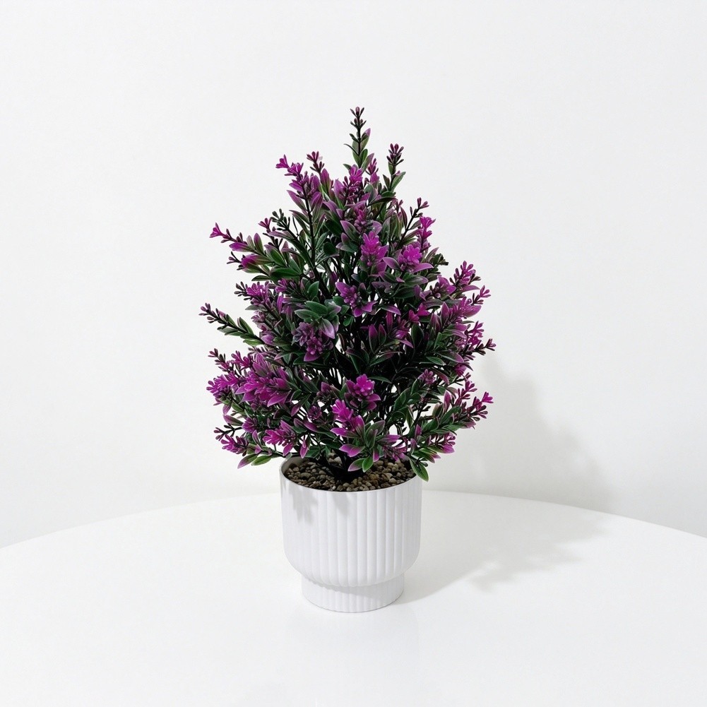 Artificial Bonsai Plant 30cm with Realistic Lavender Foliage Nordic Style