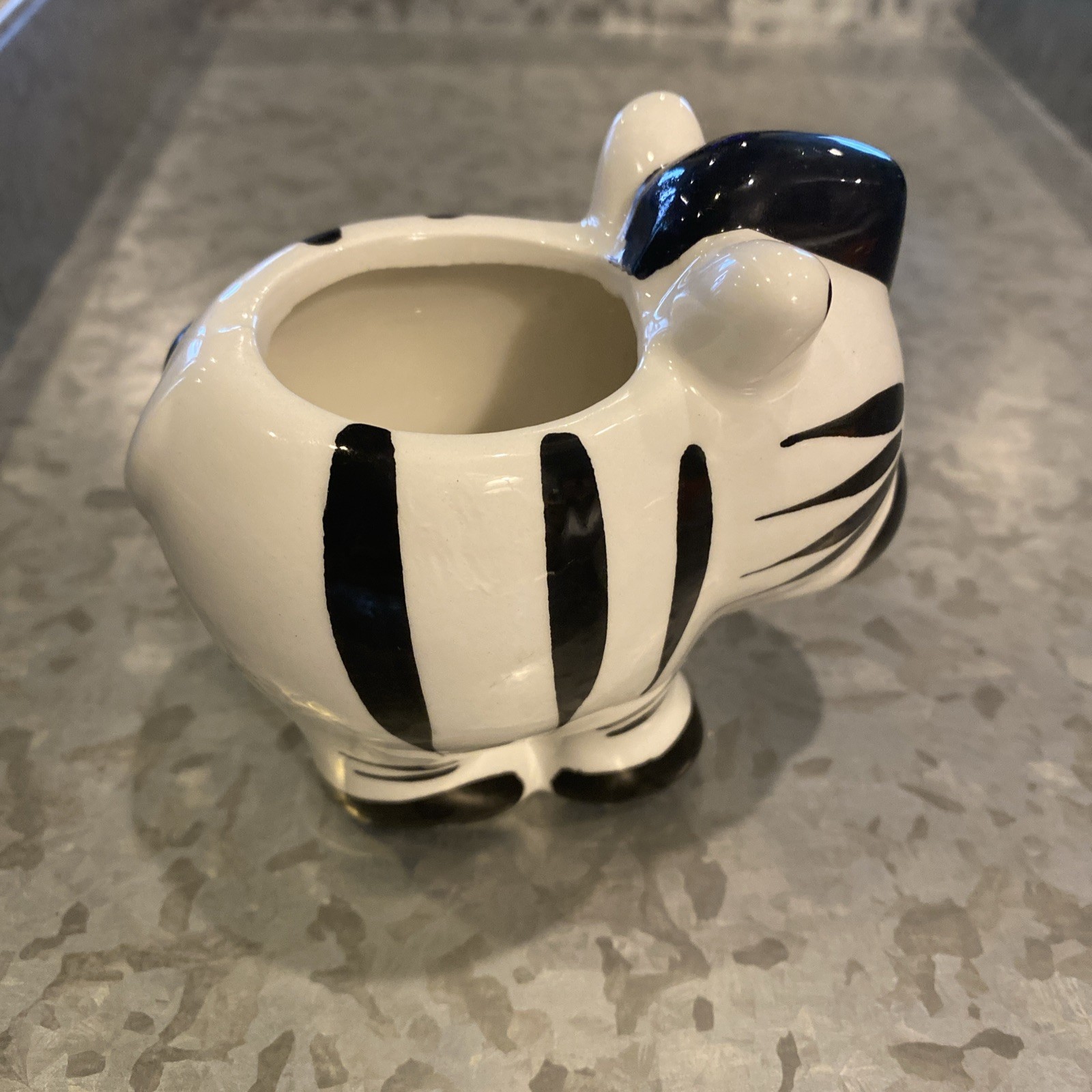 Zebra Cute Baby Animal Ceramic Succulent Flower Air plant Holder Pot- New