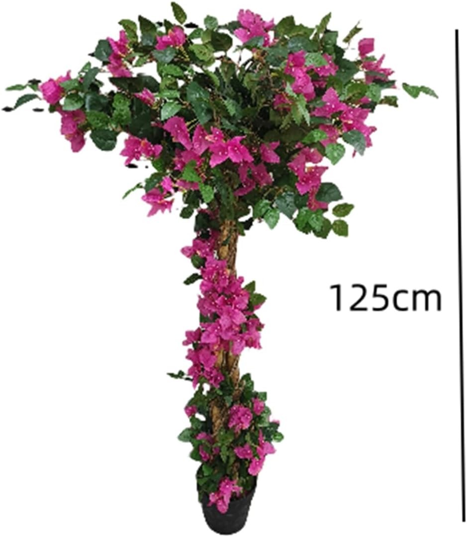 Artificial Flower Tree, 125cm Tall Faux Potted Floral Tree, Fake Indoor Tree