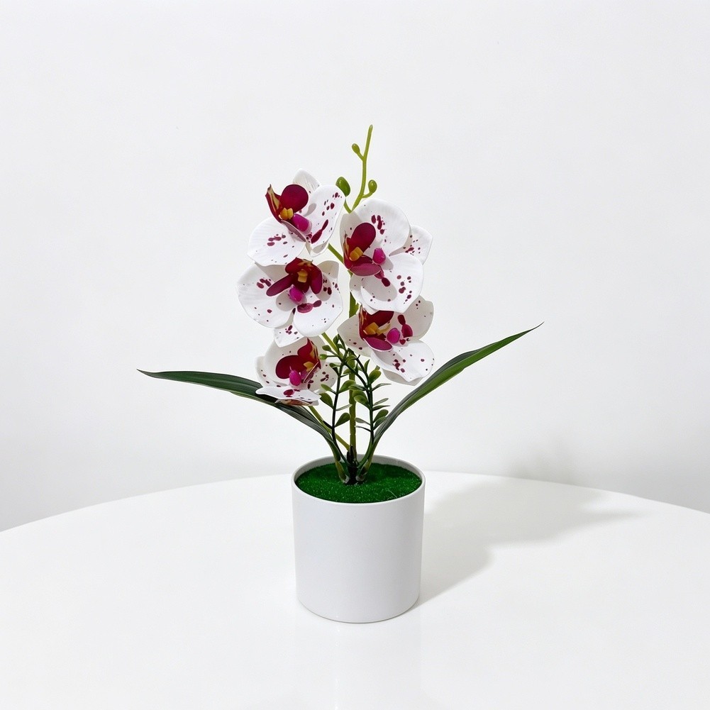 Modern Artificial Phalaenopsis Orchid Plant for Contemporary Decor 38cm