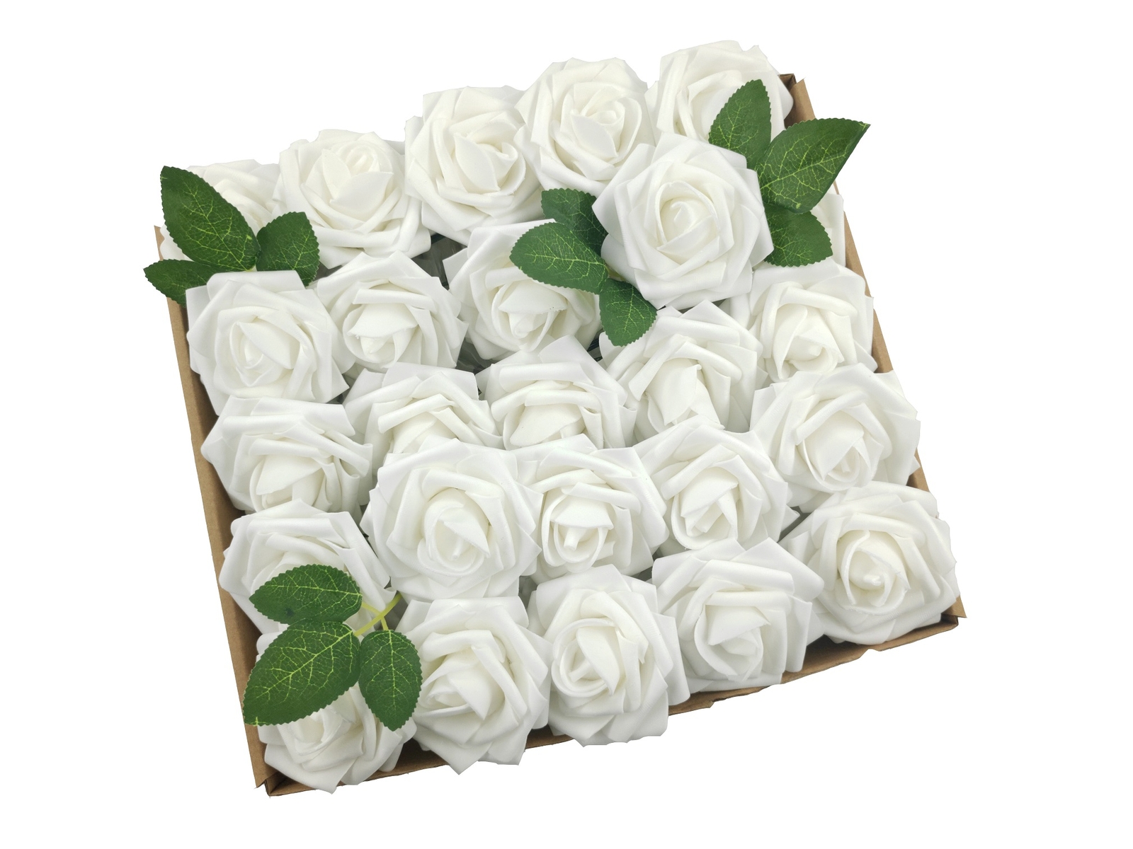 25/50 Foam Rose Artificial Flowers – Bridal Bouquet for Wedding Party Decor