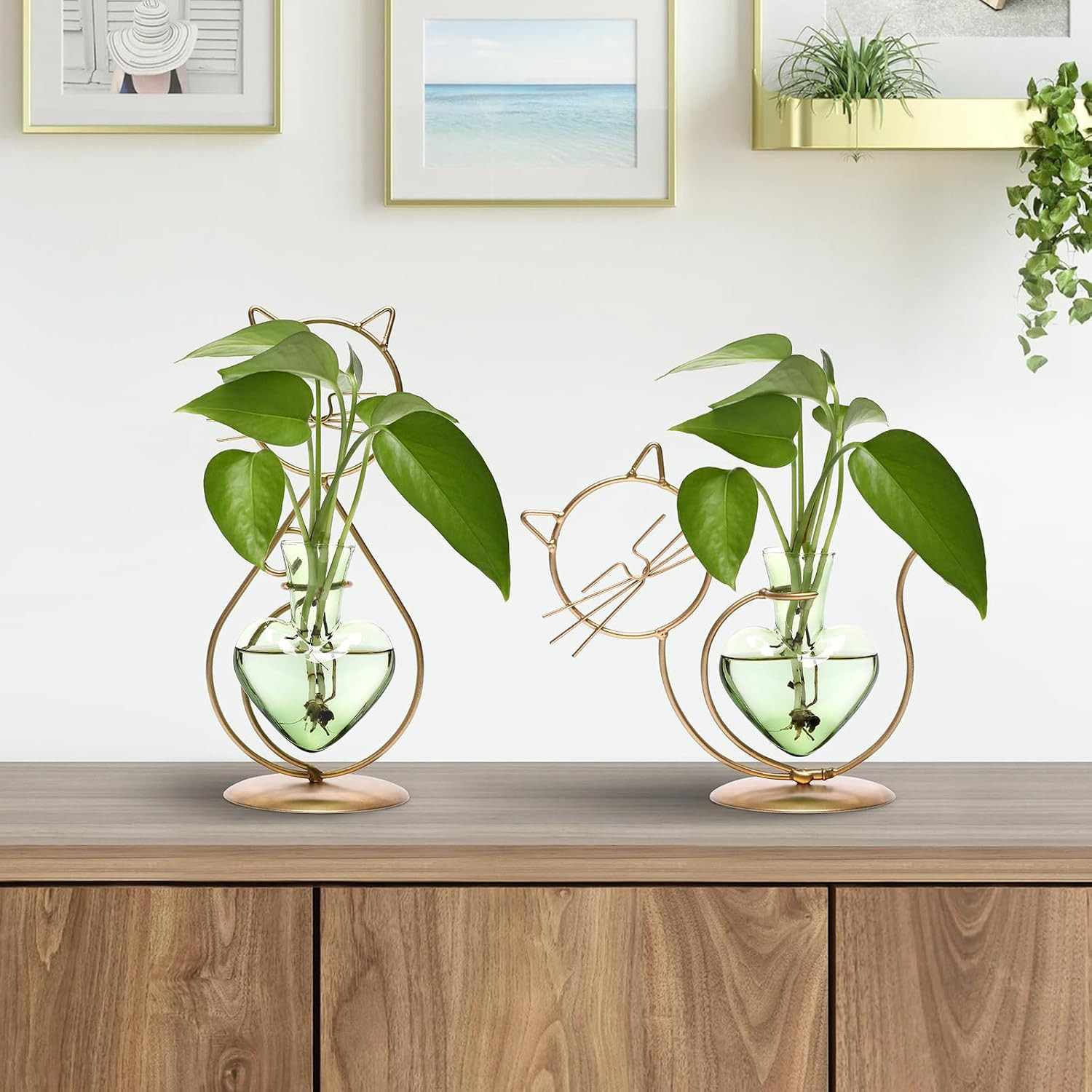 Plant Terrarium Plant Propagation Station Cat Lover Gifts for Women | Plant Love