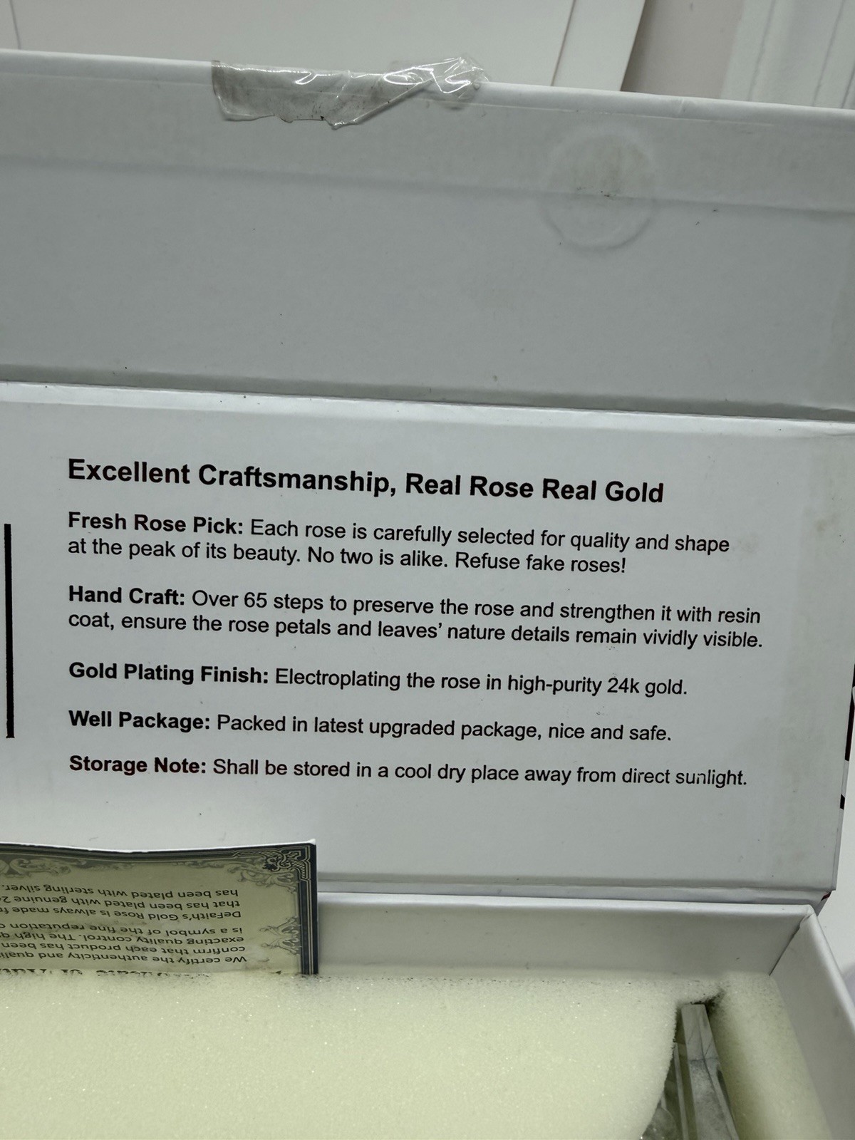 DeFaith 24K Gold Plated Real Rose w/ Gift Box Display Stand & Certificate