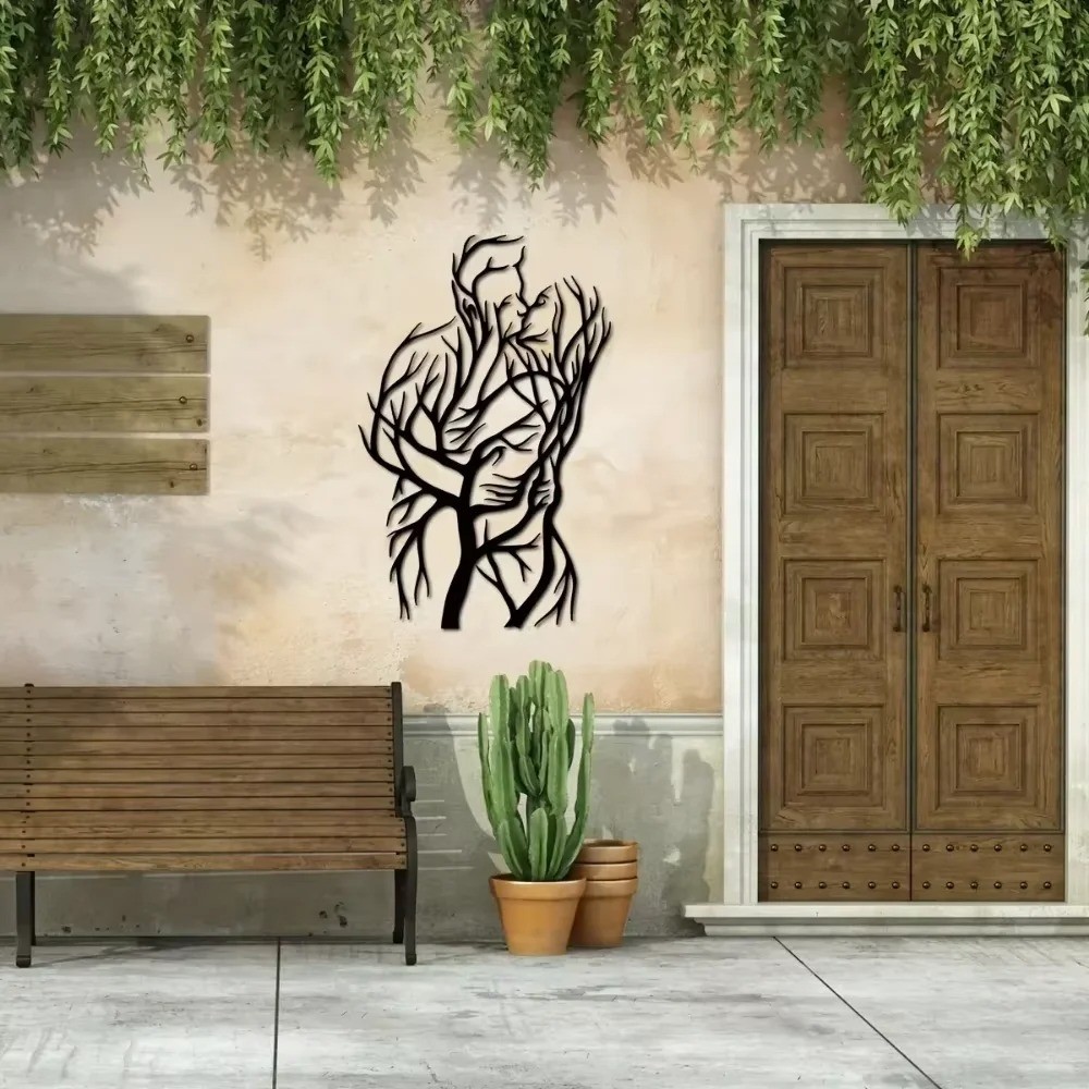 Intriguing Metal Tree Wall Art Sculpture Abstract Home Decor, Stylish Ornament