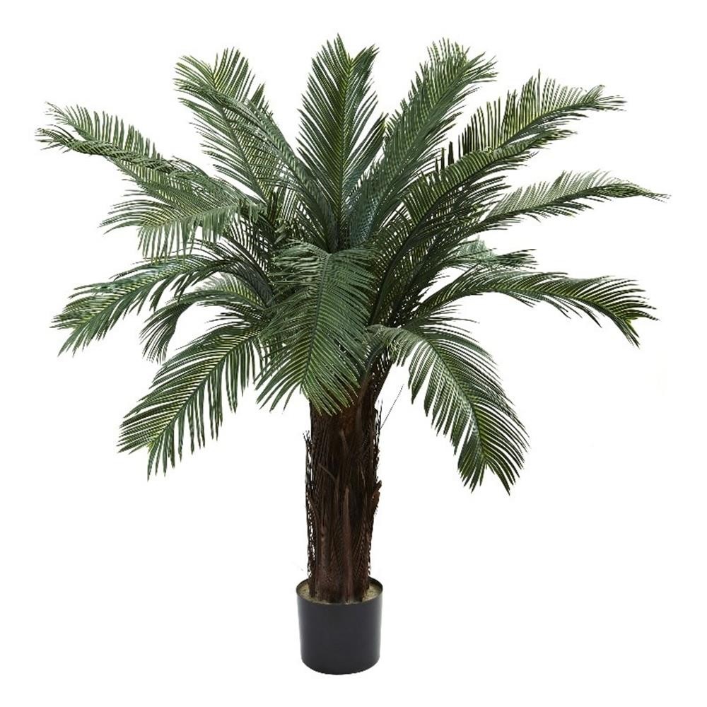 Nearly Natural 4ft Cycas Tree UV Resistant (Indoor/Outdoor) in Green