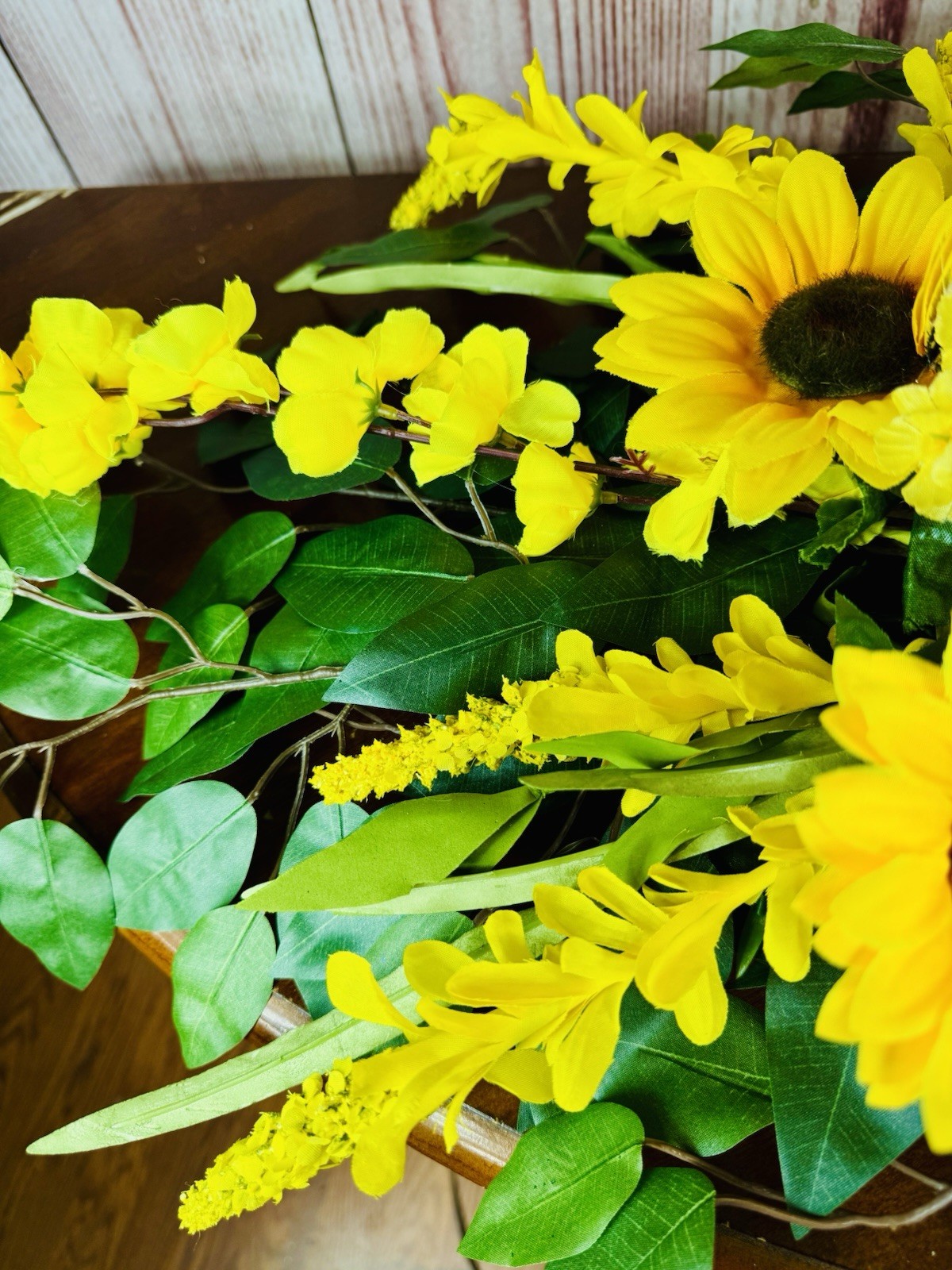 Artificial Yellow/Green Sunflower Flower Arrangement & Centerpiece 36 by 16 in