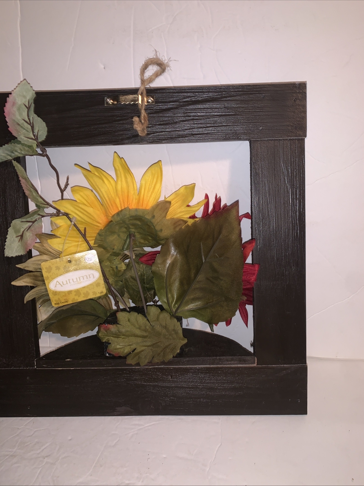 Autumn Inspirations Wood Frames With Faux Sunflowers 12” X 12” Sq Cottagecore