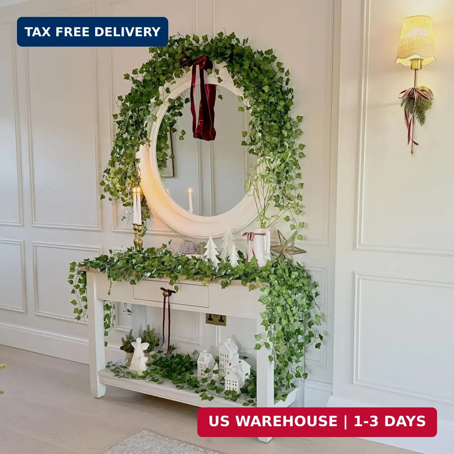 14 Pack 98Ft Artificial Ivy Garland, Fake Vines UV Resistant Greenery Leaves Fak