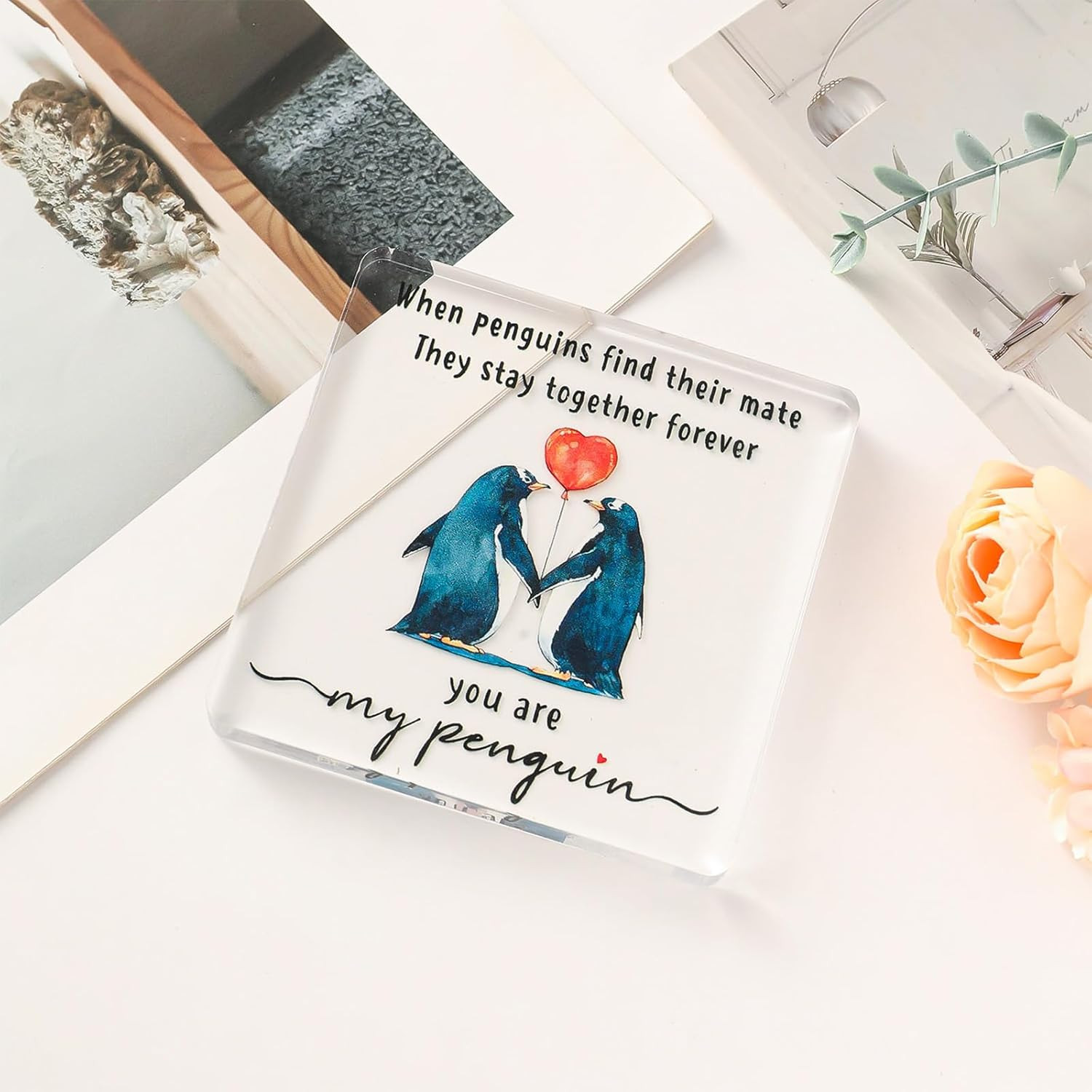 Valentines Day Gift for Her Him – Wedding Anniversary Acrylic Plaque Keepsake –