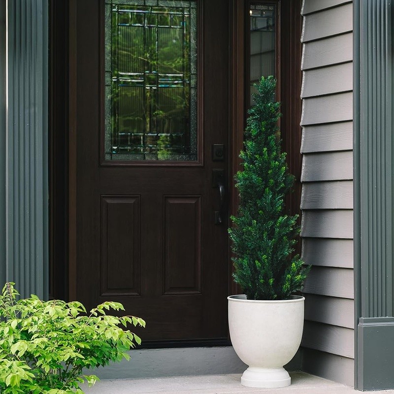 5ft Faux Cedar Trees UV Protected Outdoor Topiary Decor Porch Indoor Use