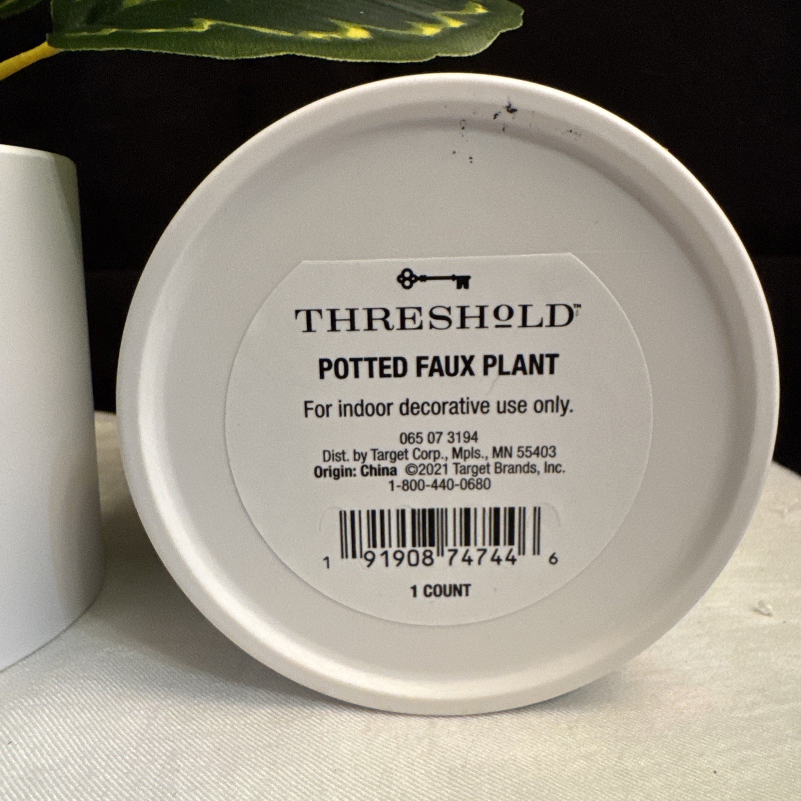 LOT OF 2🌱 Target Potted Faux Artificial Plant White Pot Beautiful Plant New