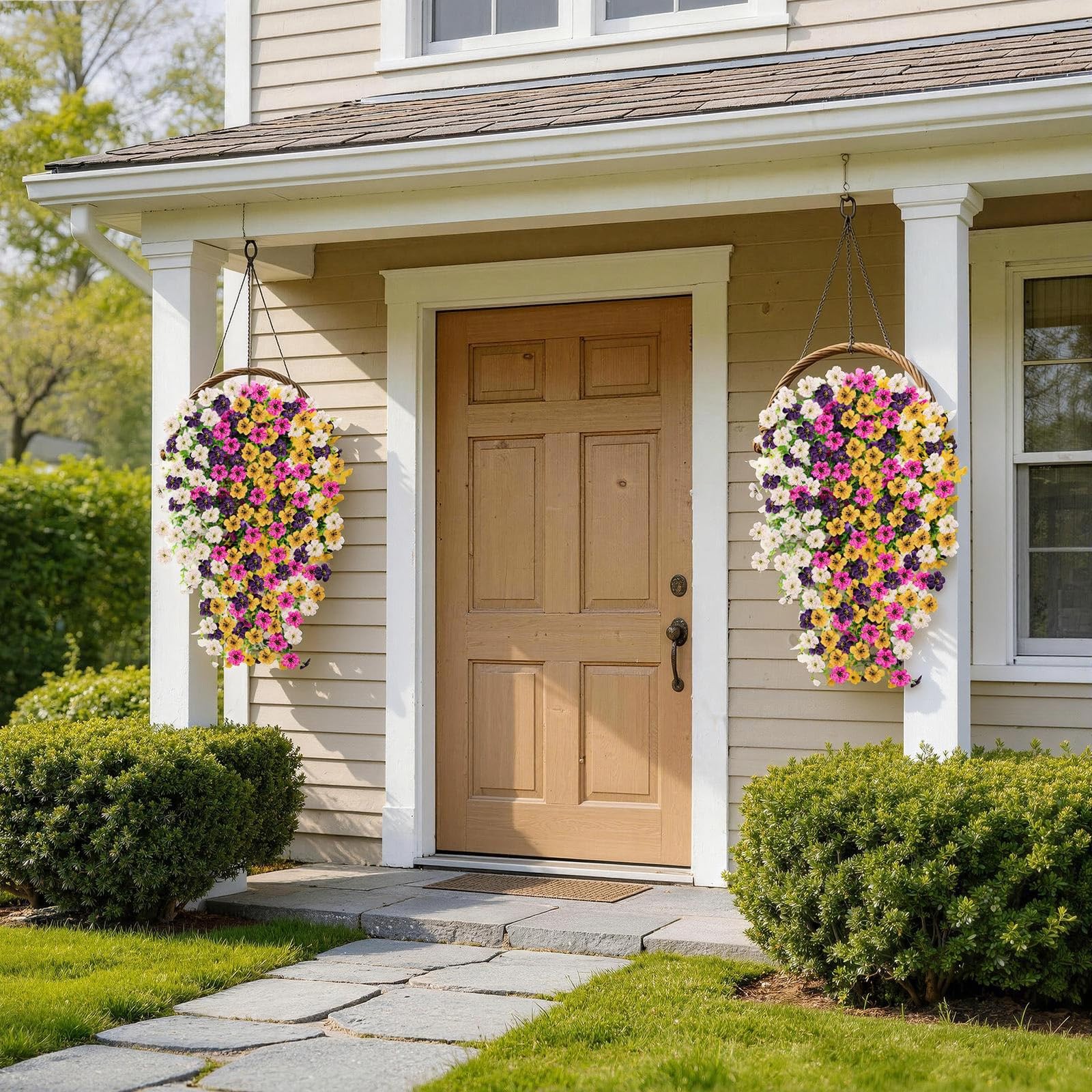 UV Resistant Artificial Hanging Flowers 6 Piece Set