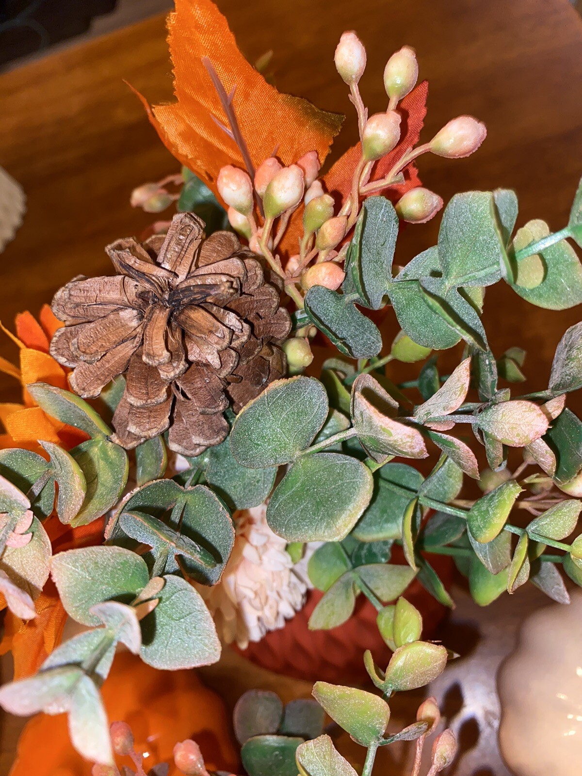 Autumn Fall Décor Flowers Floral Arrangement Gift Set Of 2