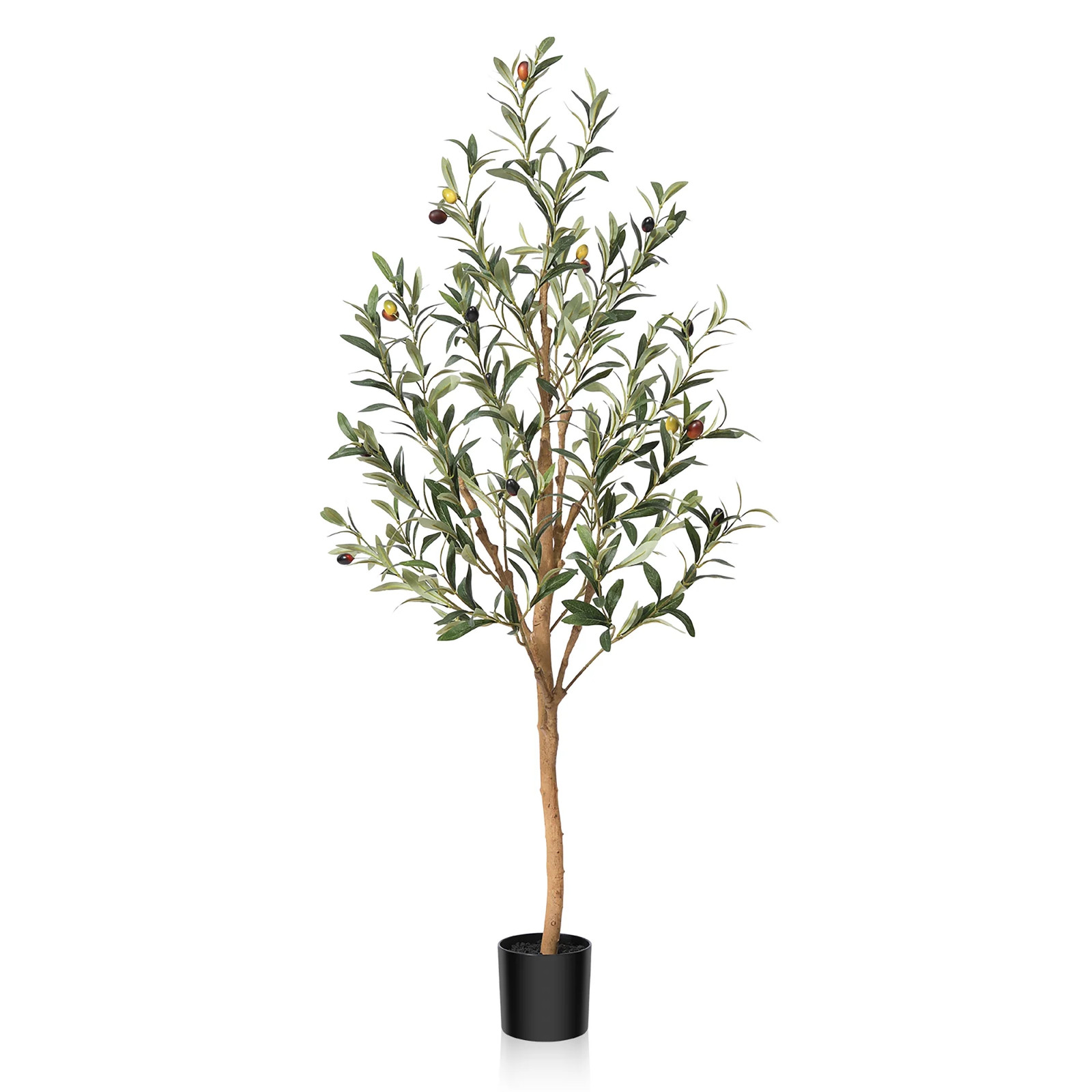 4Ft Artificial Olive Tree Indoor, Faux Olive Tree, Artificial Plants with Natura