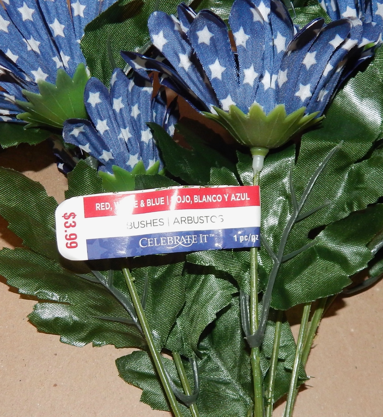 Ashland Summer Heritage USA Flowers 14″ Tall & Vase 5″ x 2″ American Decor 132A