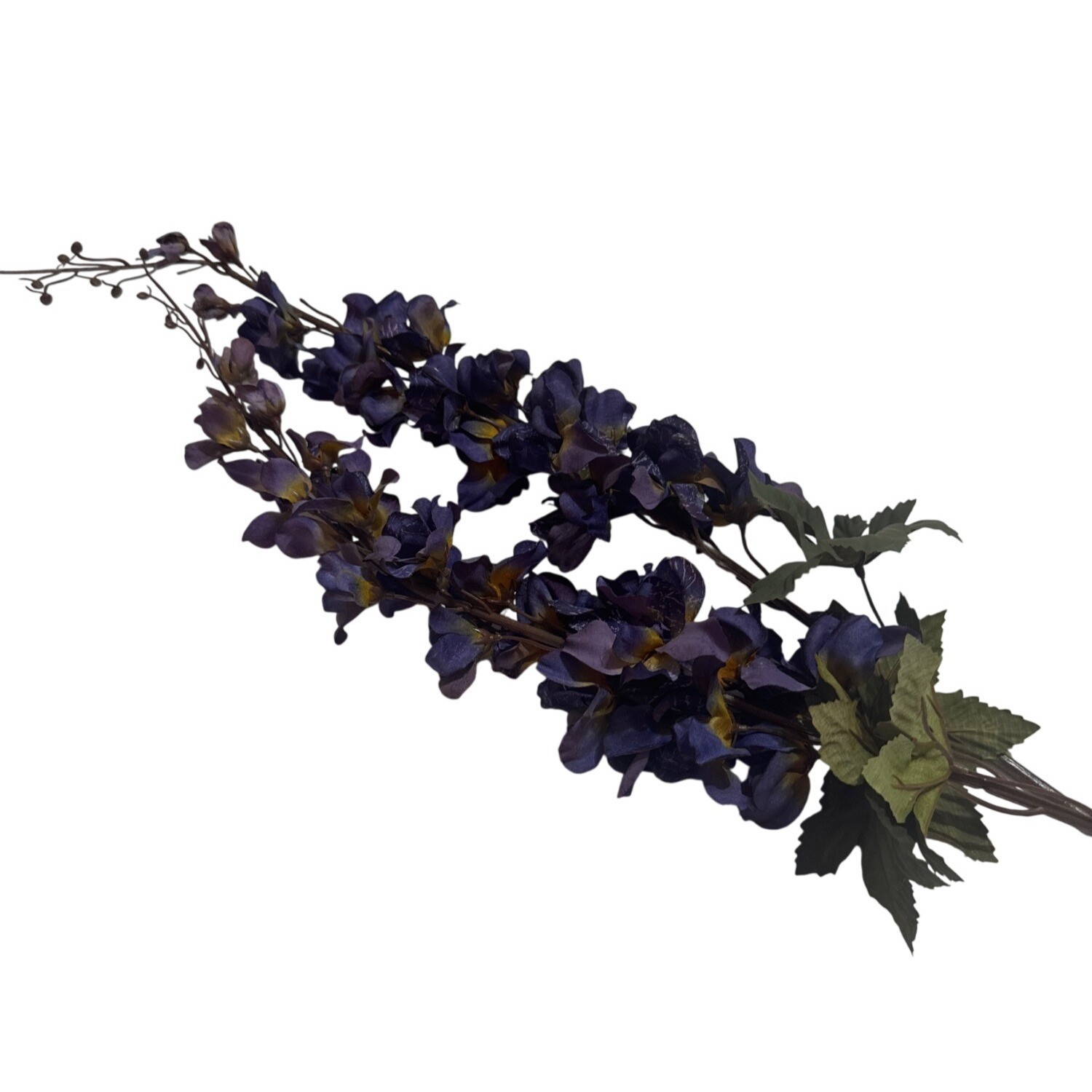 Artificial Delphinium Spray Purple Realistic Faux Floral Home Decor Stem