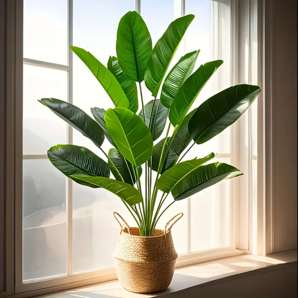 120cm 24 Leaves Artificial Plant Large Tropical Palm Tree Fake Office Decor NEW