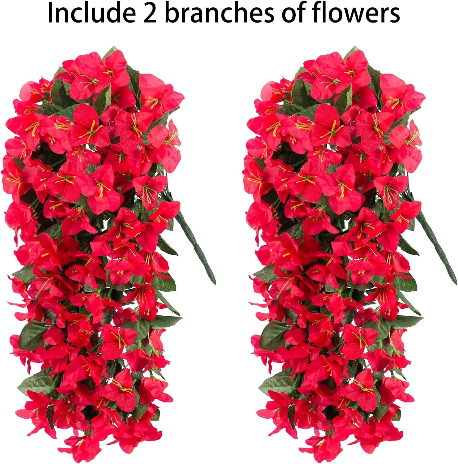 2 Bundles of Faux Bougainvillea for Low-Maintenance Outdoor Decor – UV Resistant