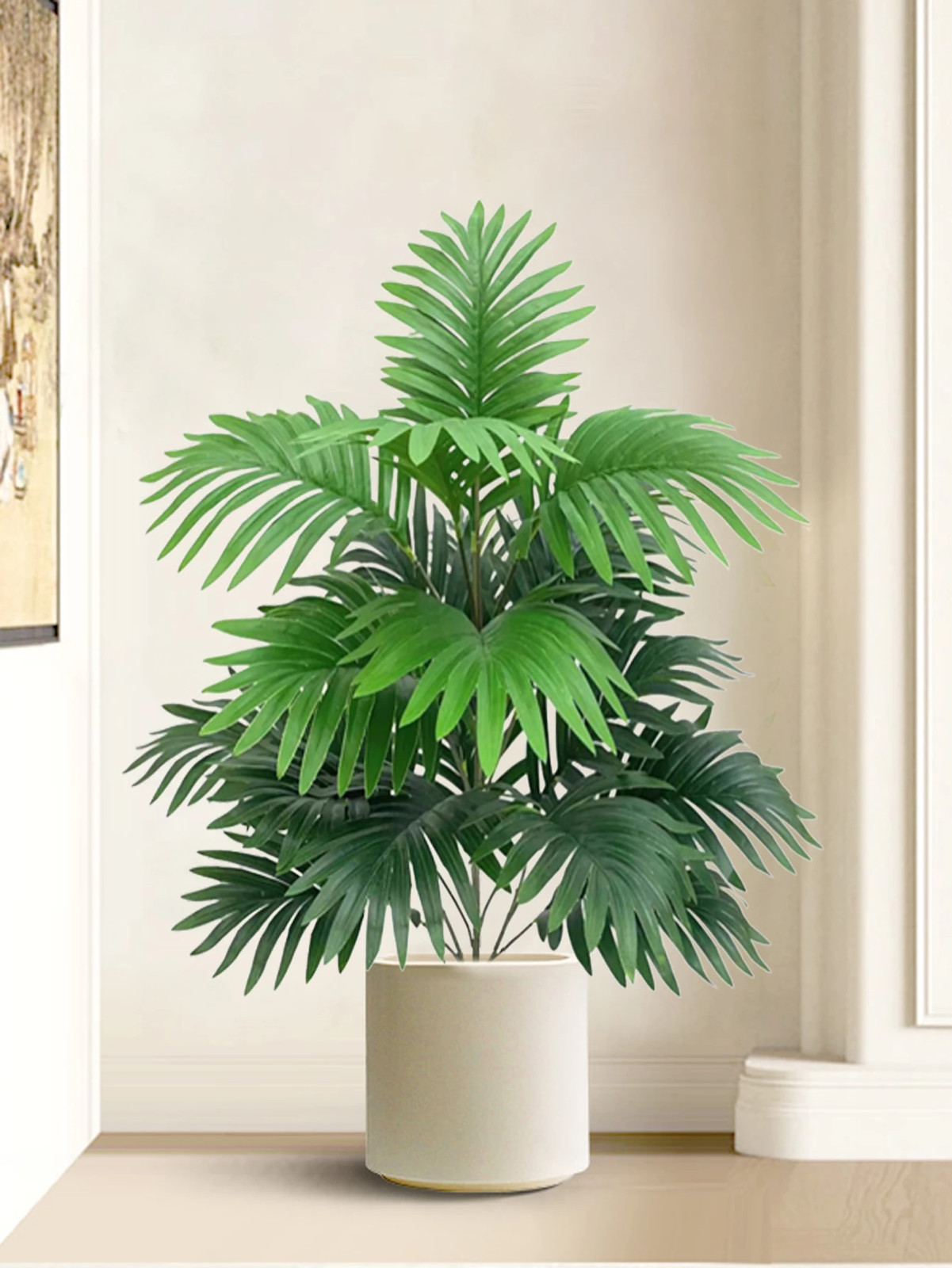 70-80cm Large Artificial Palm Tree Tropical Green Faux Monstera Plant Decor