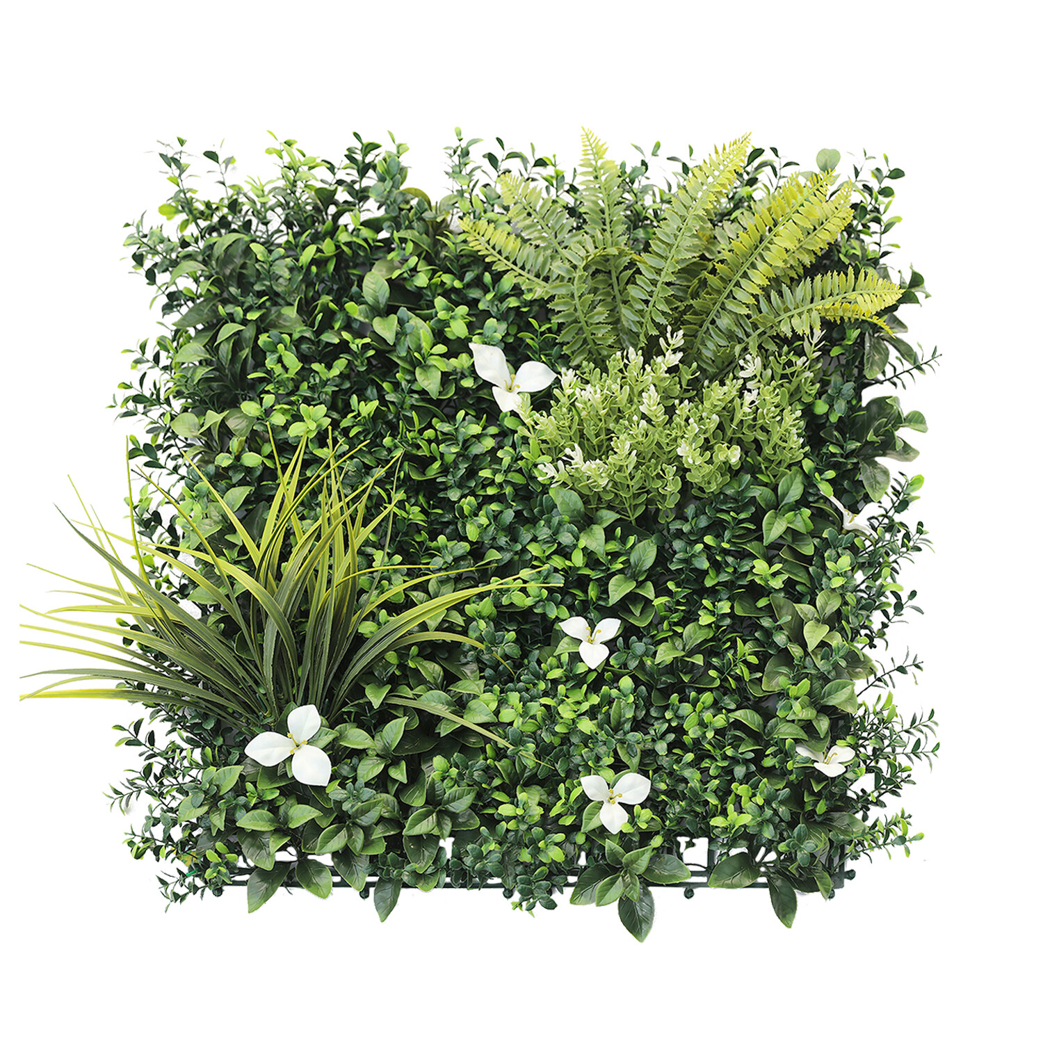 20″ Artificial Grass Mats 3D Mixed Plant Wall Hedge Decor For Home Festival #5