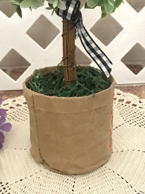 *BOXWOOD IN A BAG* SMALL 10″ TOPIARY ARTIFICIAL PLANT TREE SO CUTE!!!!
