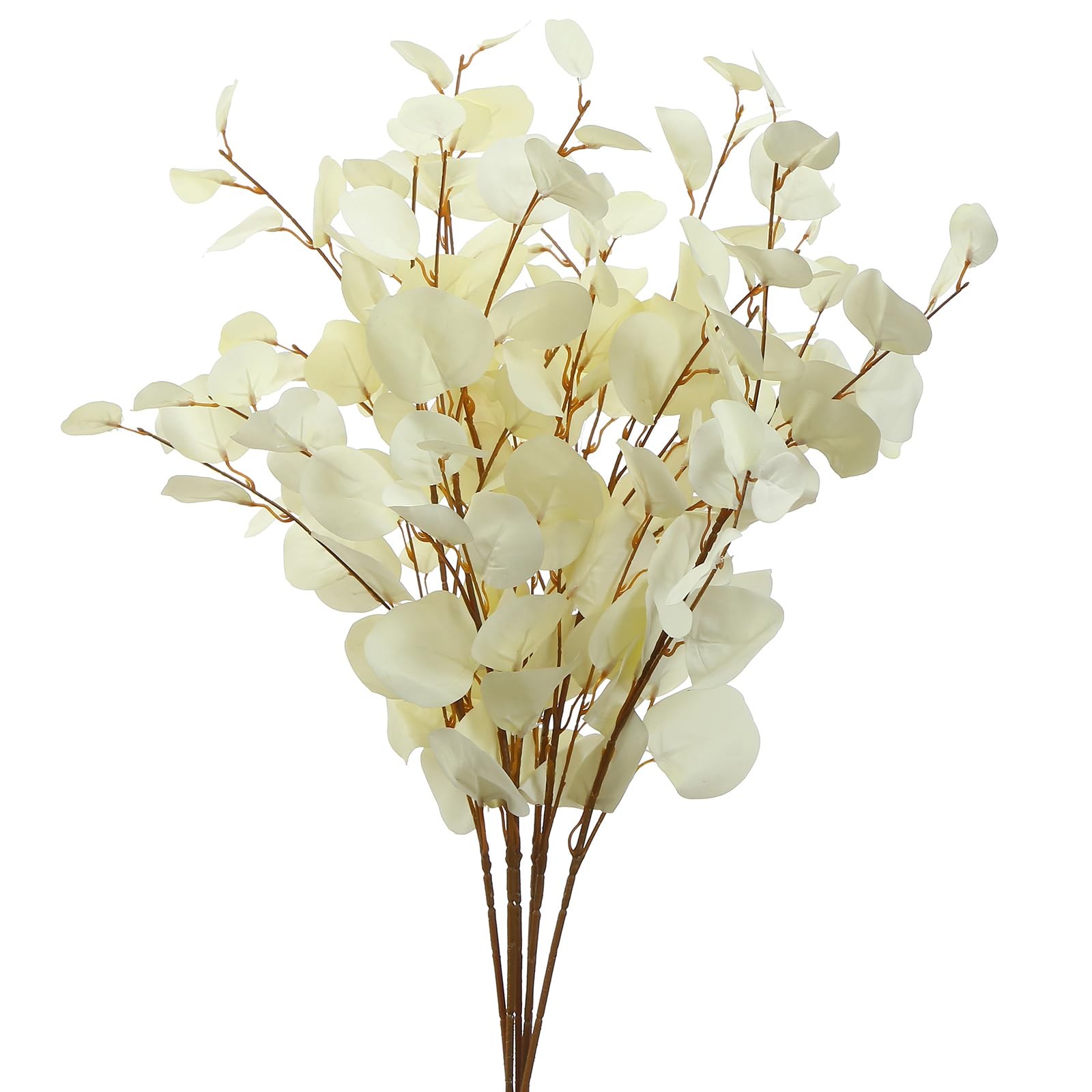3 PCS Artificial Eucalyptus Stems Long 33″ Fake Eucalyptus Leaves Branches fo…