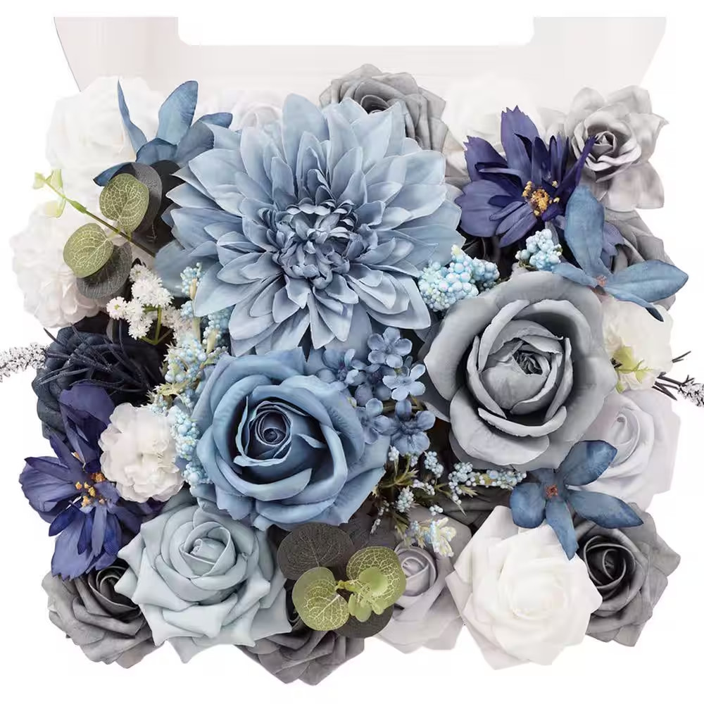 18 in Artificial Pink and Citrus Flower Combo Indoor/Outdoor Summer Wedding Deco