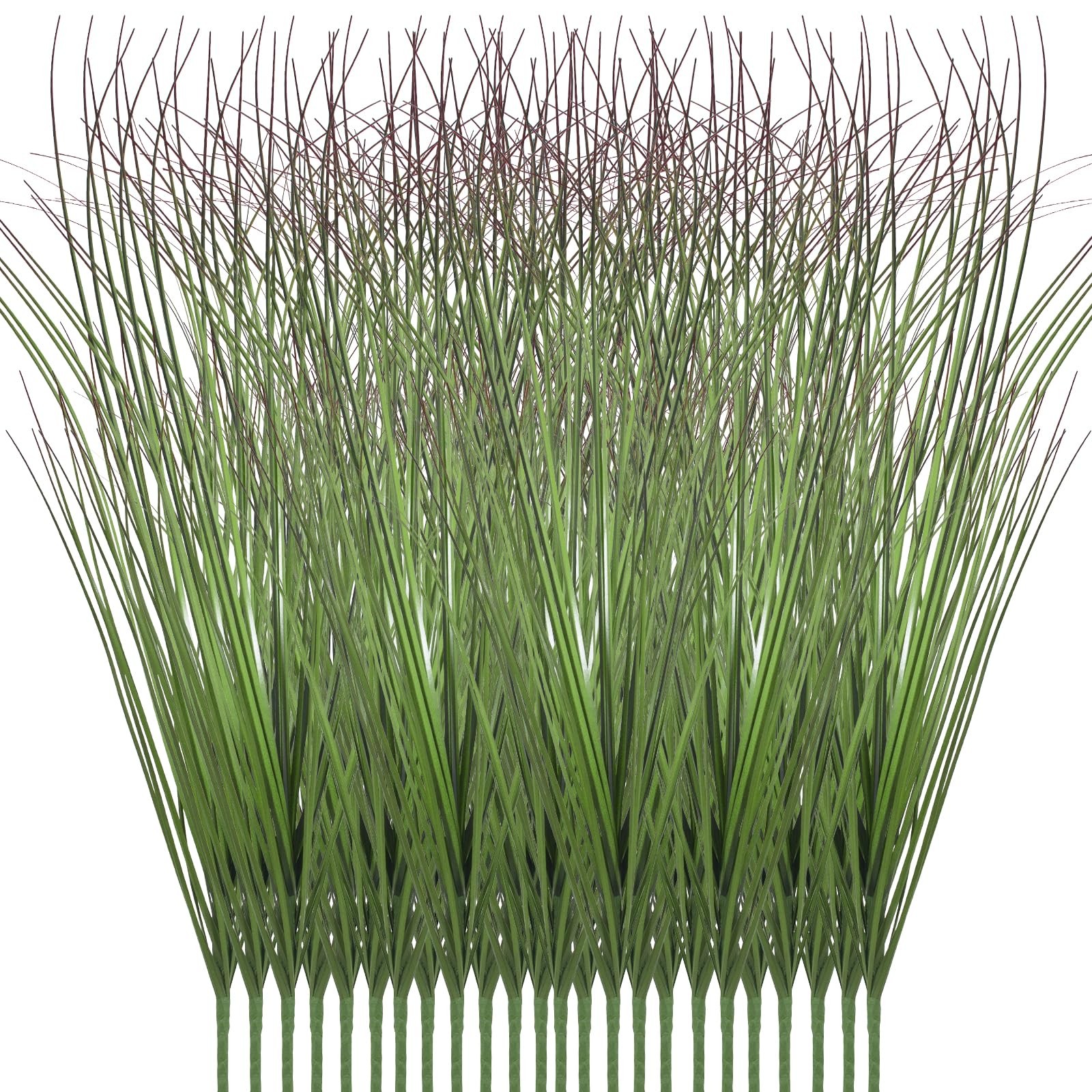 24 Bundles Artificial Plants Onion Grass Outdoor 17 Inch Tall Fake Shrubs Whe…