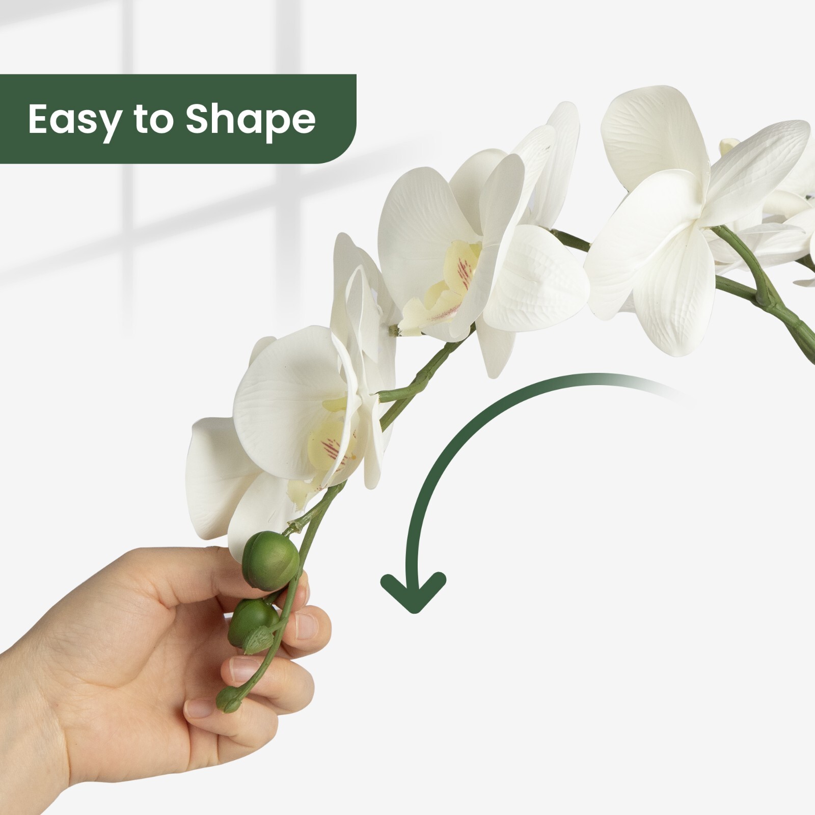 Artificial Orchid Flowers Potted in Ceramic Pot