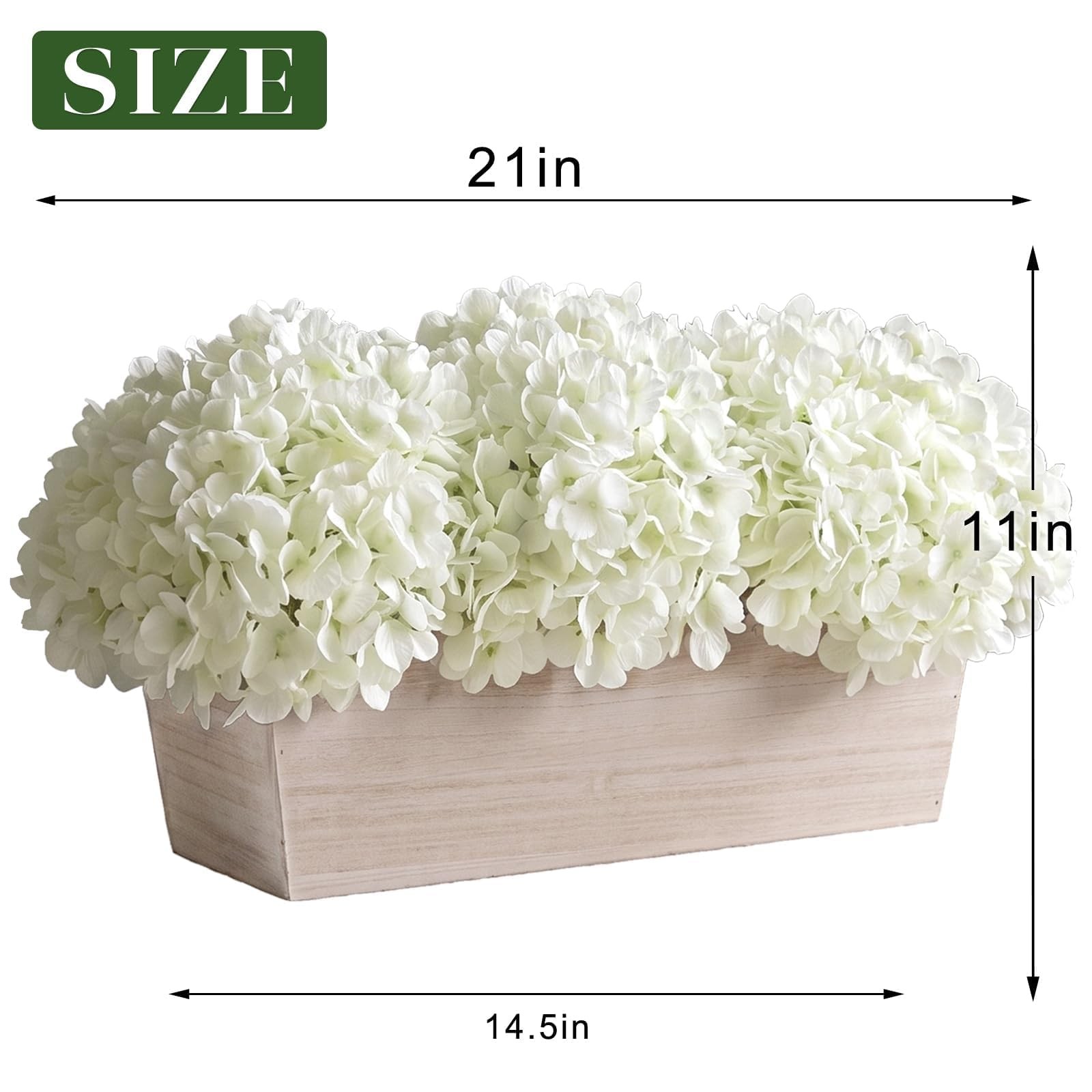 21″ Large Artificial Hydrangea Arrangement in Planter for Table Centerpiece, …