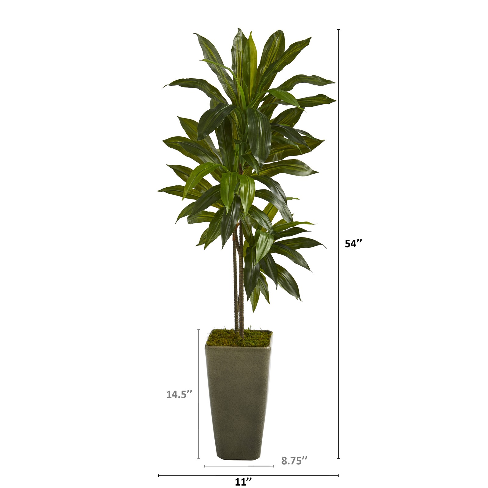 Nearly Natural 4.5ft Dracaena Artificial Plant Planter (Real Touch)