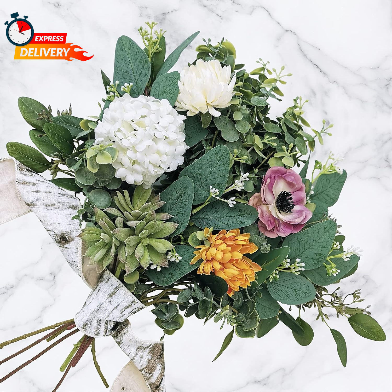 Mixed Eucalyptus Leaves Stems Bulk Artificial Eucalyptus Leaves Sprays Faux Oval