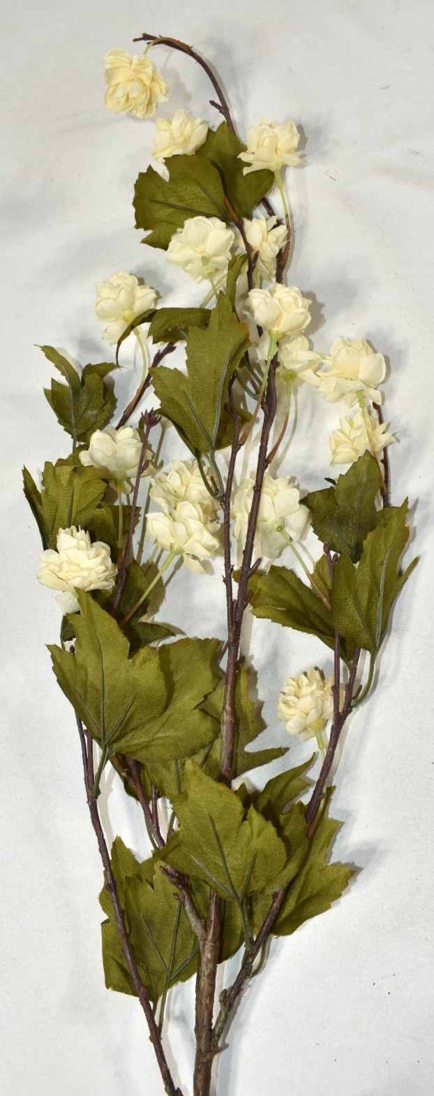 Pottery Barn Faux Ivory Hops Branch Artificial Flowers 42″ Stem NEW