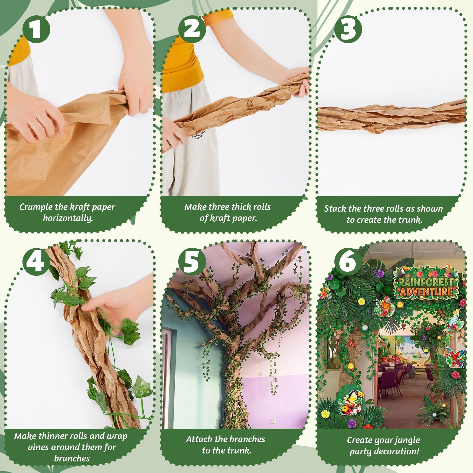 Wavyknot 167 Pcs Rainforest Themed Decorations, Vbs Jungle Theme Party Decora…