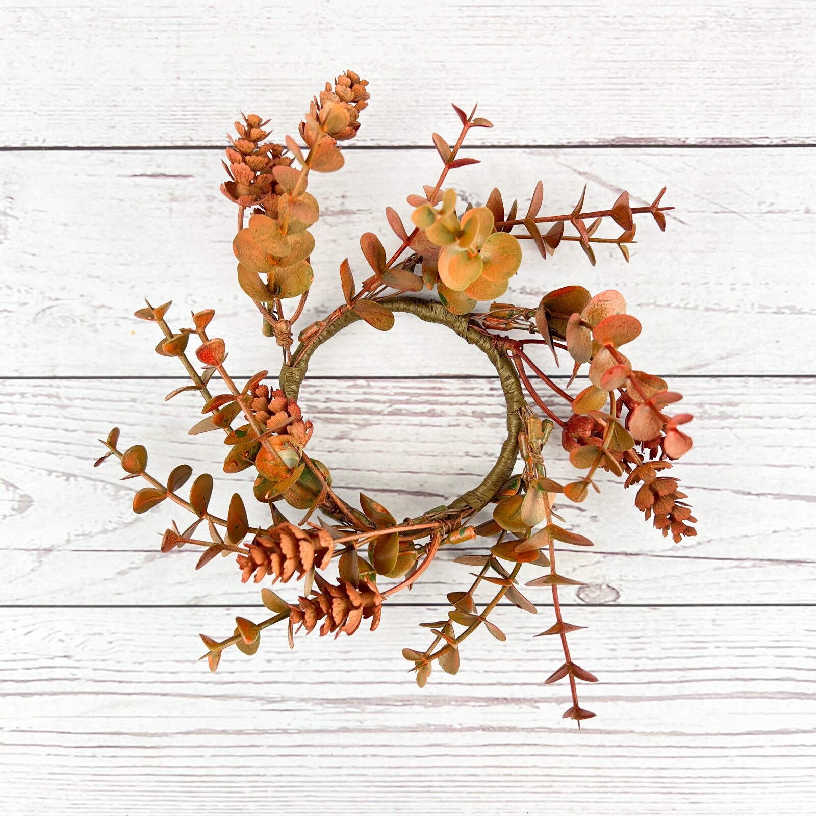 Orange Eucalyptus and Hops Small Candle / Napkin Ring 2.5″ Inner Diameter Fall