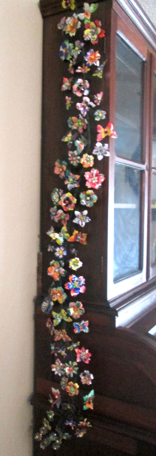 Flower Butterfly Dragonfly Upcycled Aluminium Garlands (x2 60″) Weddings Decor