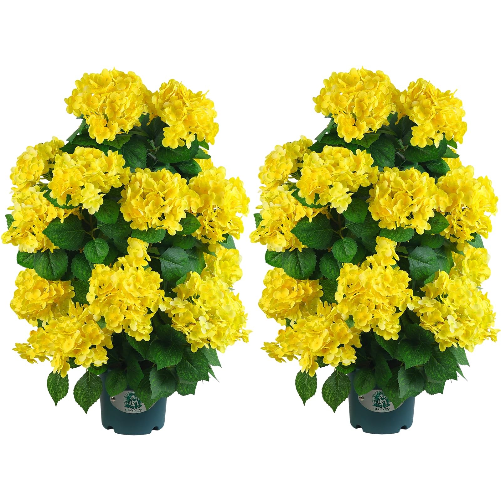 Faux Hydrangea Tree 30″ Tall (2 Pack), Artificial Hydrangea Plant in Pot with…