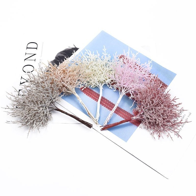 10/30 Pieces Mini Multicolor Branch Christmas Tree Wedding Artificial Home Decor