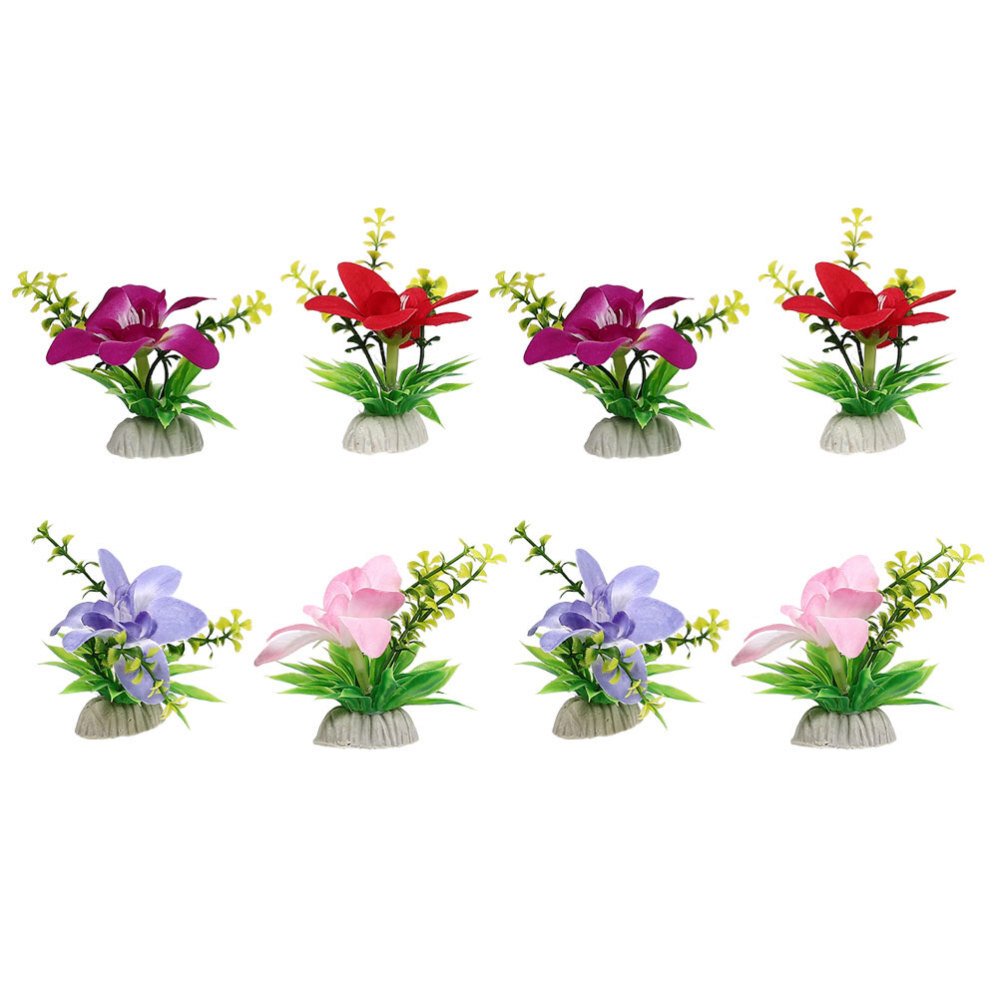 8PCS Delicate Sushi Flowers Decor Flower Decors Desktop Sushi Plate Decors