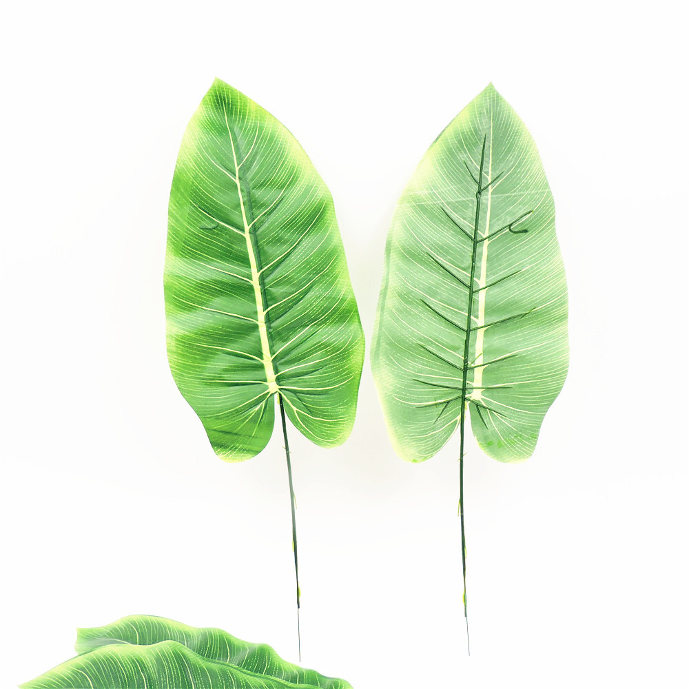 45cm 20pcs Silk Fabric Banana Leaf Artificial Plant Branch Wedding Home Decor
