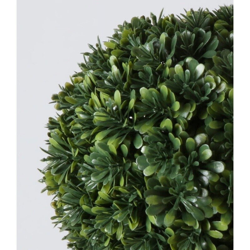 9″ Artificial Boxwood Plant Planter Box Ceramic Artificial Boxwood Plant White