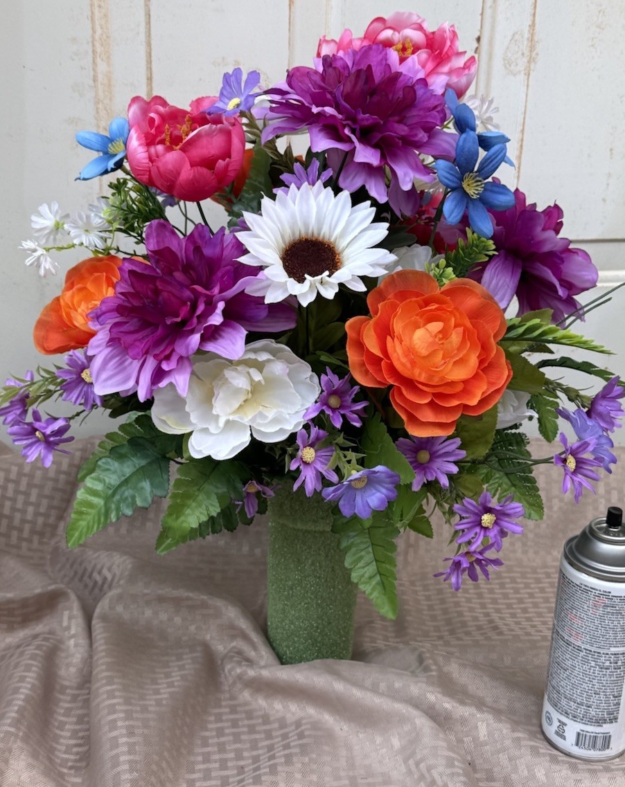 Cemetery Flowers Sympathy Grave Artificial Arrangement For Grave