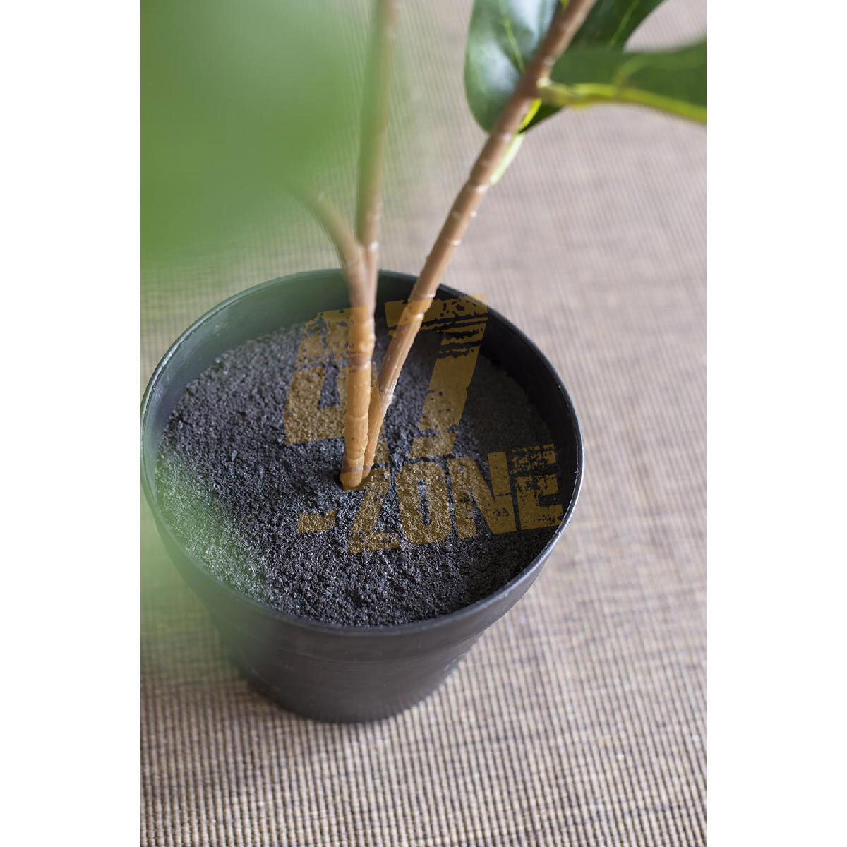 Faux Potted Fiddle Leaf Tree Green Black Artifical Garden Indoor Outdoor Plant