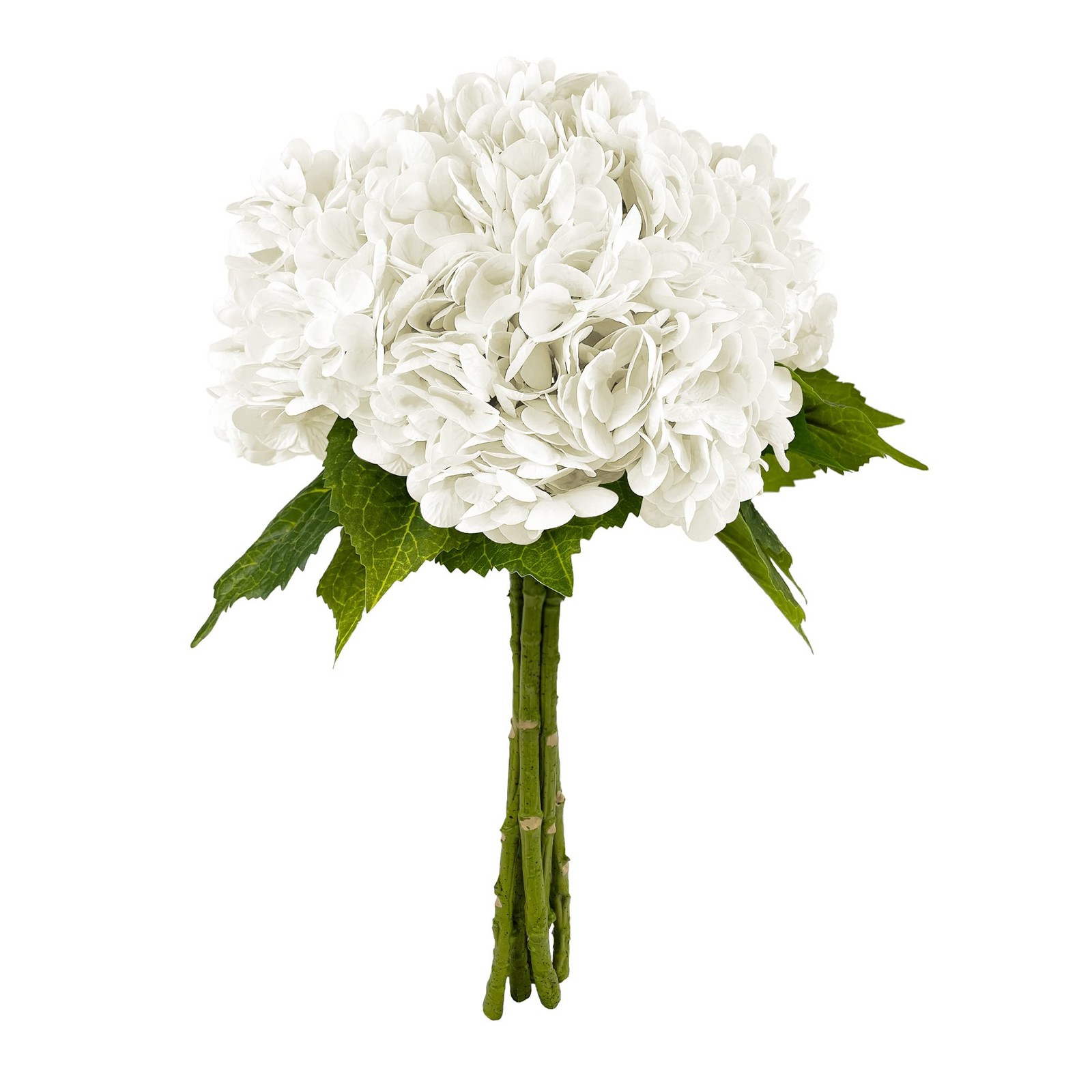 21In White Artificial Hydrangea Flowers 5 Pcs Fake Hydrangea Silk Flowers for…