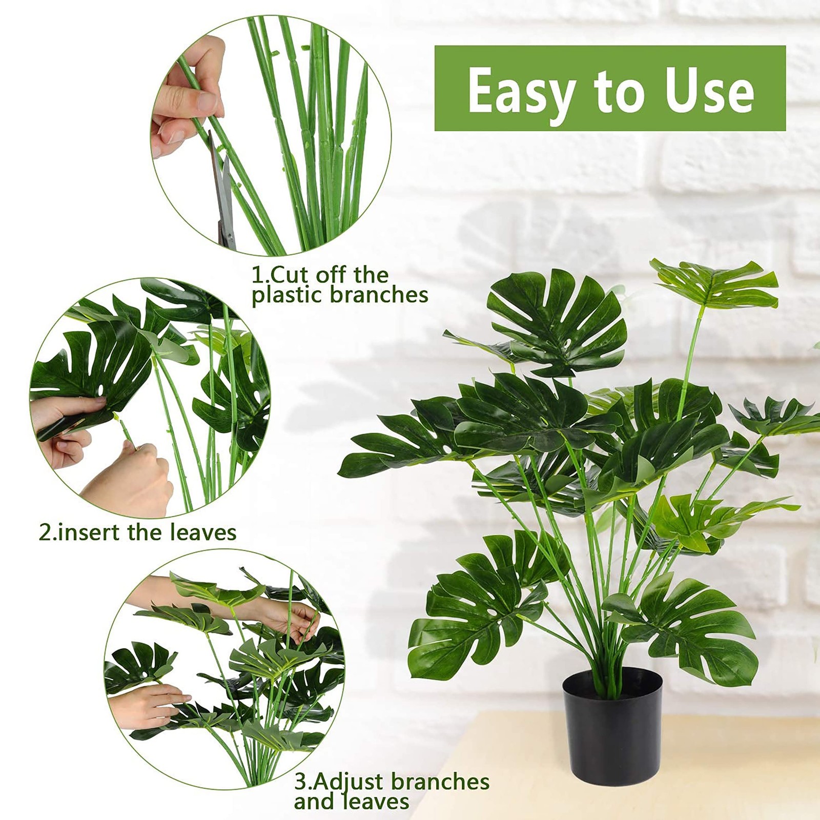 Toopify Fake Plants Large, Artificial Floor Plants Tall for Home Office Living
