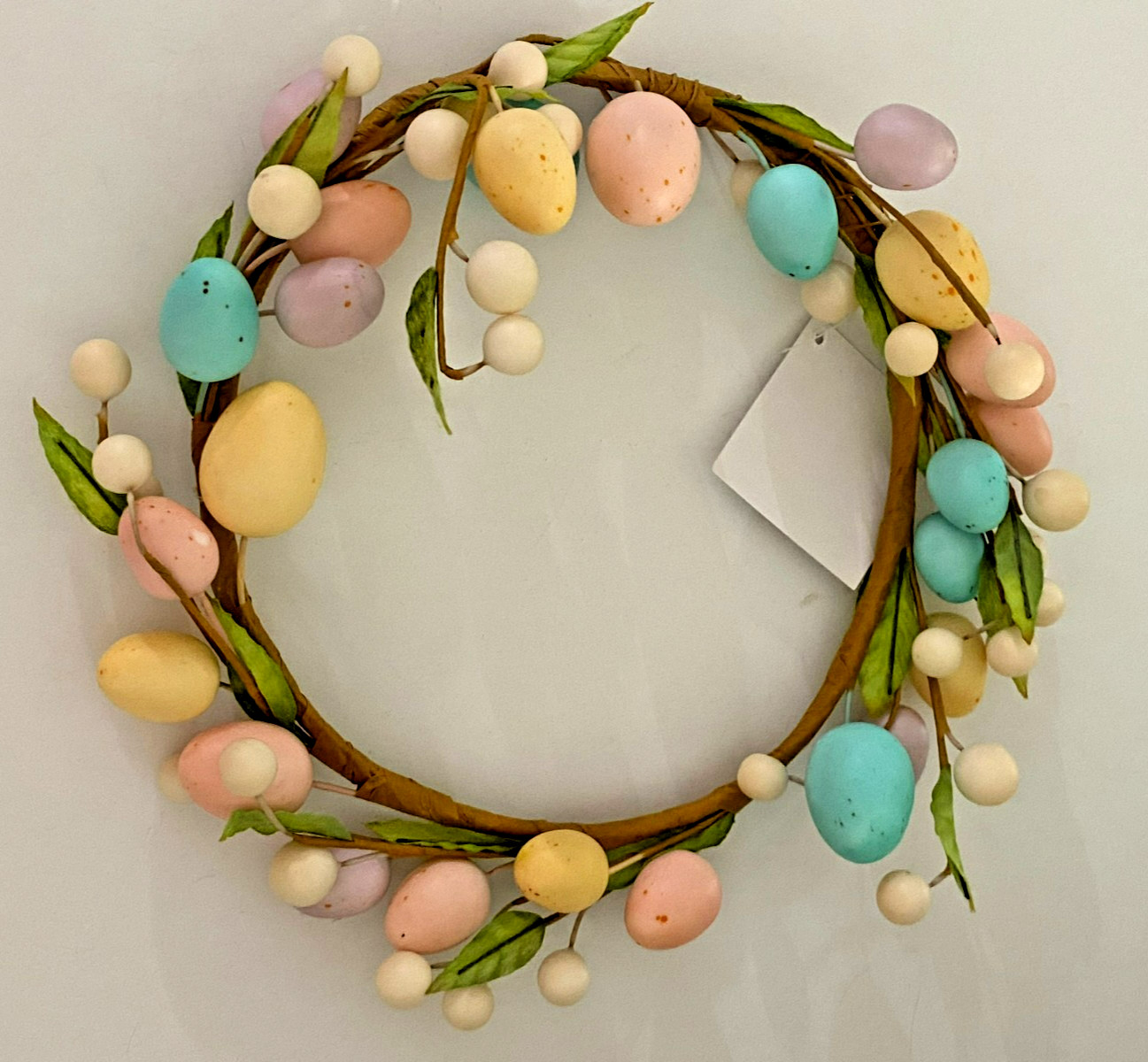 NEW HL MINI 10″ SPECKLED PASTEL EASTER EGG WREATH WITH BERRIES FREE SHIP
