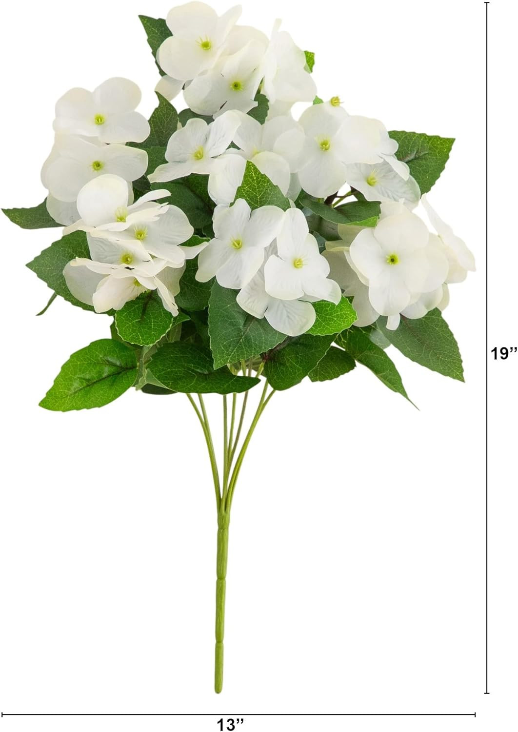 Set of 6 UV Resistant 14″ Artificial Hydrangea Bushes for Indoor/Outdoor Use