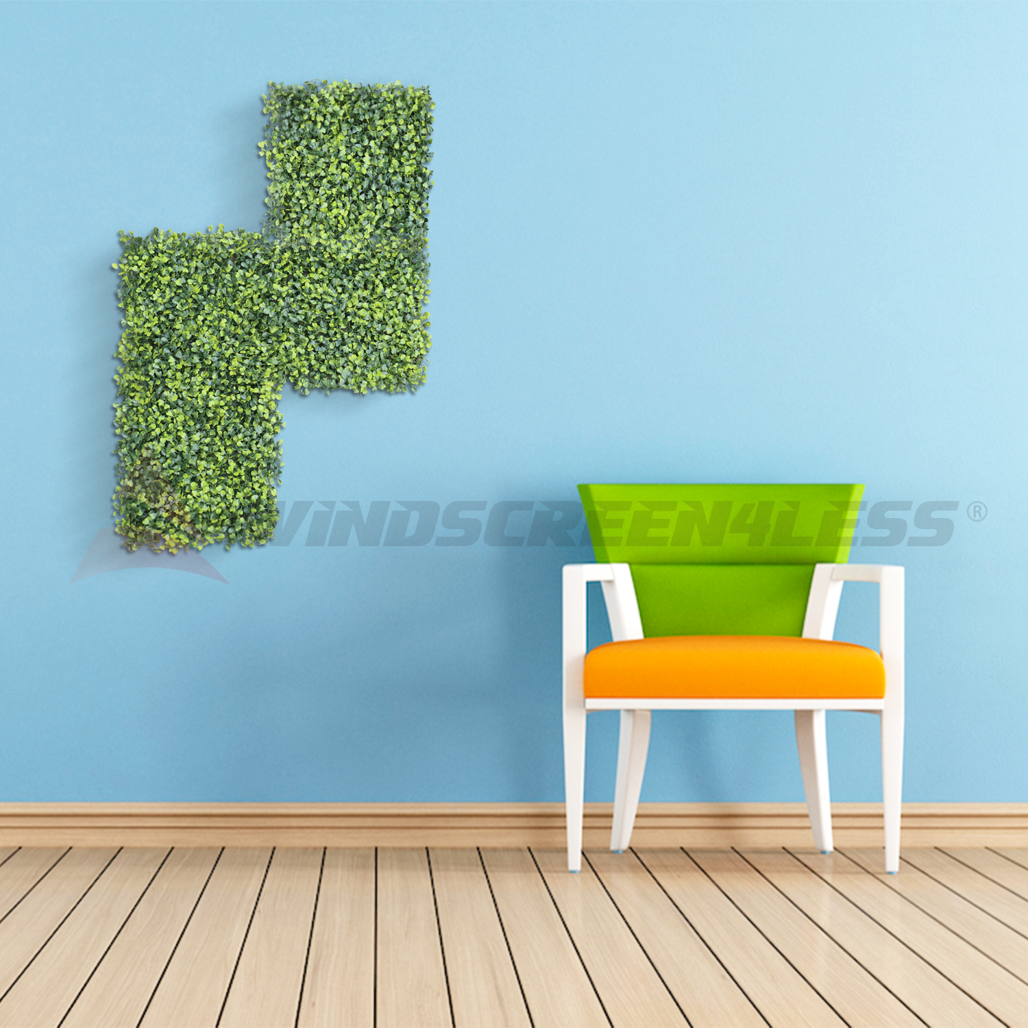 Artificial Faux Boxwood Milan Leaves Leaf Decorative Fence Screen 20” x 20″